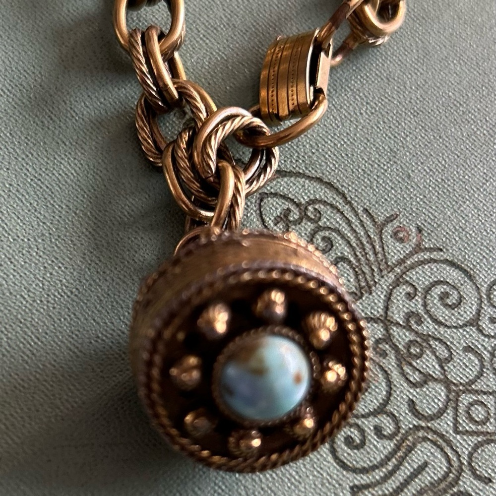 FANTASTIC Etruscan Revival Vintage Charm Bracelet - Picture 3 of 5